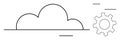 Cloud Technology Integration with Minimalistic Design and Gear Element Royalty Free Stock Photo