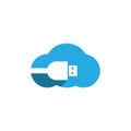 cloud technology logo vector Royalty Free Stock Photo
