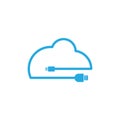 cloud technology logo vector Royalty Free Stock Photo