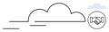 Cloud Technology and Business Partnership Concept with Handshake Symbol Royalty Free Stock Photo