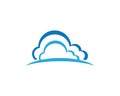 Cloud technology vector logo template