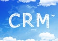 Cloud text : Customer relationship management (CRM) on the sky. Royalty Free Stock Photo