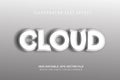 Cloud text effect design vector