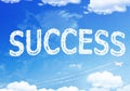 Cloud text : Success on the sky Royalty Free Stock Photo
