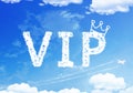 Cloud text : Very Important People (VIP) on the sky. Royalty Free Stock Photo