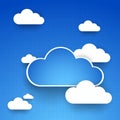 Cloud theme vector background.