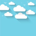 Cloud theme vector background.