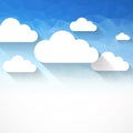 Cloud theme vector background. Royalty Free Stock Photo