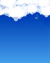 Cloud theme vector background. Vector