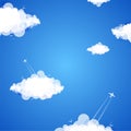 Cloud theme vector background. Vector