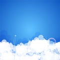 Cloud theme vector background. Vector