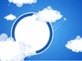 Cloud theme vector background. Vector