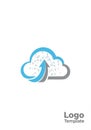Cloud-themed logo featuring a stylized cloud in blue and gray with Royalty Free Stock Photo