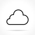 Cloud thin line icon