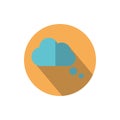 Cloud think business strategy icon block shadow