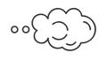 Cloud Thought Bubble Icon - Ideas & Communication, vector design Generative AI Royalty Free Stock Photo