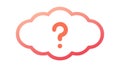 Cloud Thought Bubble with Question Mark for Confusion, vector design Generative AI Royalty Free Stock Photo