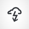 Cloud with Thunder Arrow, arrow icon