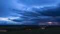 Cloud to ground bolts of lightning