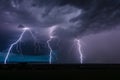 Lightning storm over Sturgis, South Dakota Royalty Free Stock Photo