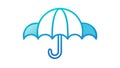Cloud-Topped Blue Umbrella Protection Vector, vector design Generative AI Royalty Free Stock Photo