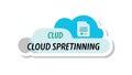 Cloud Training Icon: Online Learning and Development, vector design Generative AI Royalty Free Stock Photo