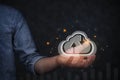 Cloud transfer computing network and Upload the database and data information on the internet. Royalty Free Stock Photo