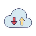 Cloud Transfer vector icon  Which Can Easily Modify Or Edit Royalty Free Stock Photo