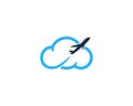 Cloud Travel Icon Logo Design Element Royalty Free Stock Photo