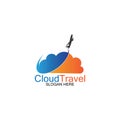 Cloud Travel logo icon design template-vector Royalty Free Stock Photo