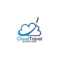 Cloud Travel logo icon design template-vector Royalty Free Stock Photo