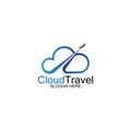 Cloud Travel logo icon design template-vector Royalty Free Stock Photo