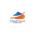 Cloud Travel logo icon design template-vector Royalty Free Stock Photo