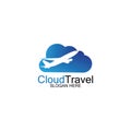 Cloud Travel logo icon design template-vector Royalty Free Stock Photo