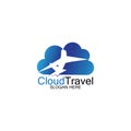 Cloud Travel logo icon design template-vector Royalty Free Stock Photo