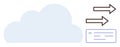 Cloud Data Transfer with Arrows Representing Communication and Integration Processes Royalty Free Stock Photo