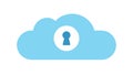 Cloud Unlock Access: Open Data & Secure Connection, vector design Generative AI Royalty Free Stock Photo