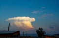 Cloud unusual shape simulating the explosion of a nuclear bomb.