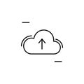 Cloud, up, arrow, networking icon. Simple line, outline vector elements of storage and cloud icons for ui and ux, website or Royalty Free Stock Photo