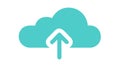 Cloud Upload Arrow Icon: File Transfer to Remote Server, vector design Generative AI Royalty Free Stock Photo