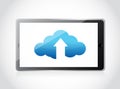 Cloud upload and arrow illustration design Royalty Free Stock Photo