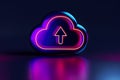 Cloud upload, data storage, database, cloud computing concept Royalty Free Stock Photo