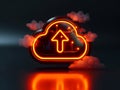 Cloud upload, data storage, database, cloud computing concept Royalty Free Stock Photo