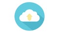 Cloud upload data sync storage tech icon, vector design Generative AI Royalty Free Stock Photo