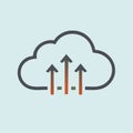 Cloud Upload Data Transfer Icon Royalty Free Stock Photo