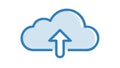 Cloud Upload Data Transfer Vector Icon, Digital Storage Backup, vector design Generative AI Royalty Free Stock Photo