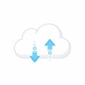 Cloud with upload and download arrows Royalty Free Stock Photo
