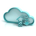 Cloud upload download Royalty Free Stock Photo