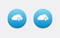 Cloud Upload & Download Icons Vector Royalty Free Stock Photo