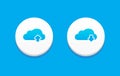 Cloud Upload & Download Icons Vector Royalty Free Stock Photo